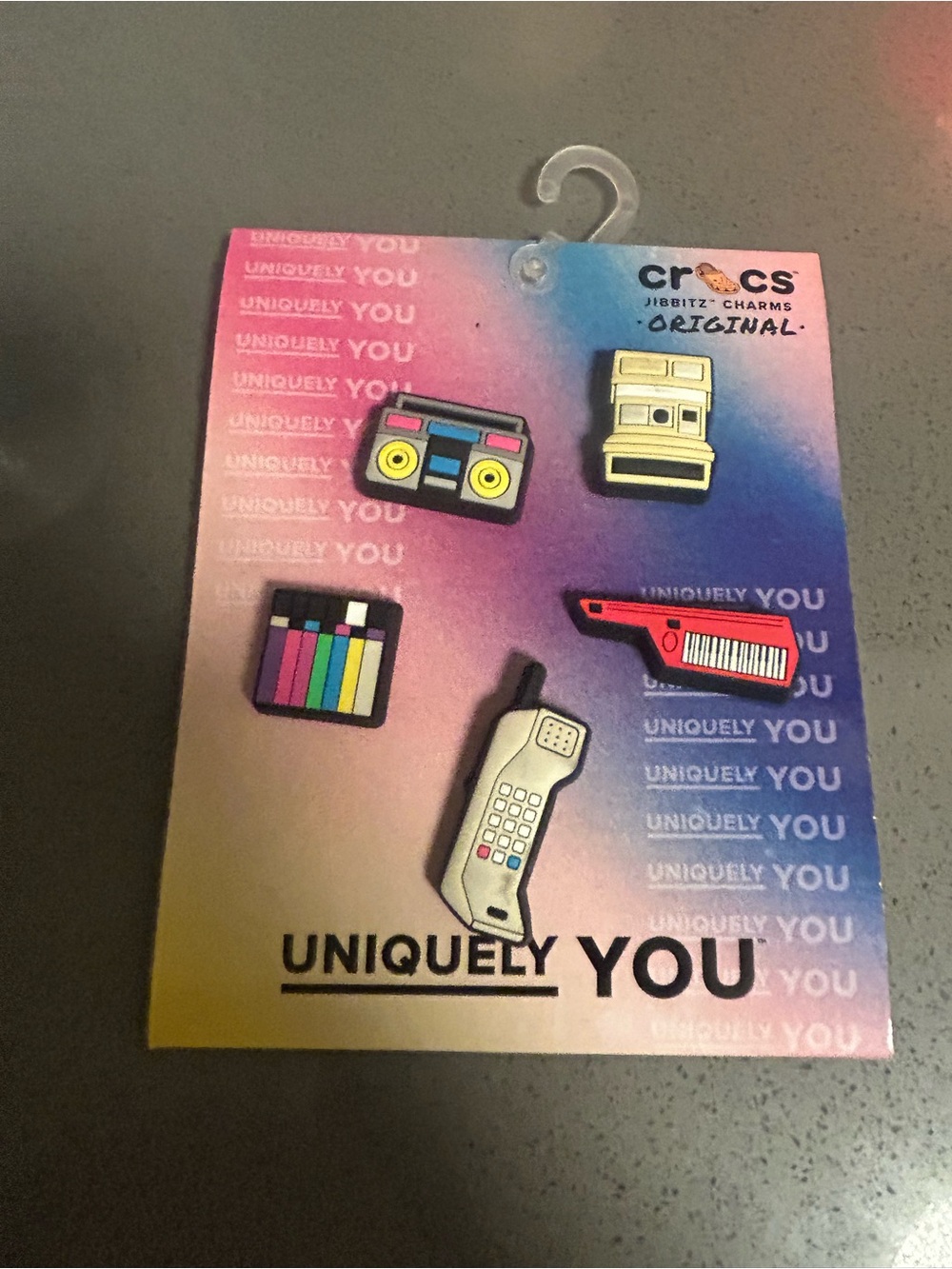 CROCS Jibbitz Retro Electronics Charms in Pink, Yellow, Blue, Red